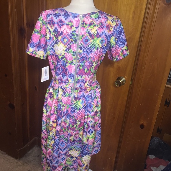 𝅺New Lularoe floral Amelia dress size L lula roe - Picture 2 of 6